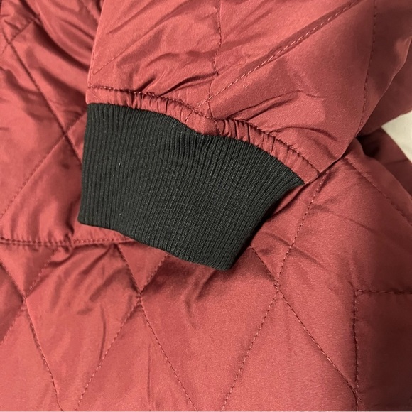 WeatherProof Vintage Women’s Small Quilted Sherpa Lined Jacket Maroon EUC Pocket - Picture 10 of 11